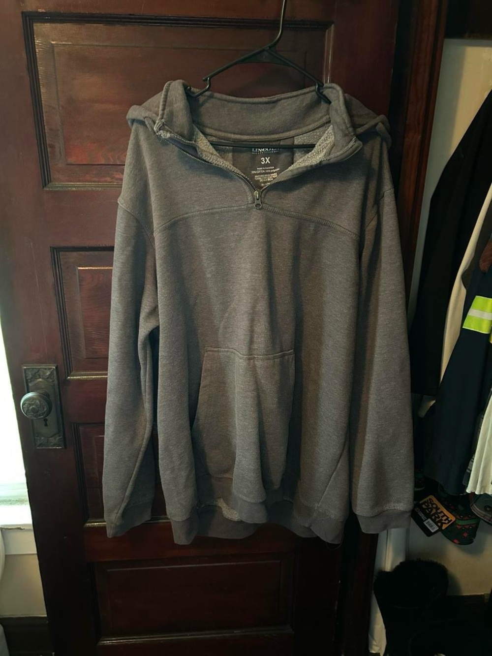 Lincoln Outfitters Women’s Gray Quarter-Zip Hoodie Sweater